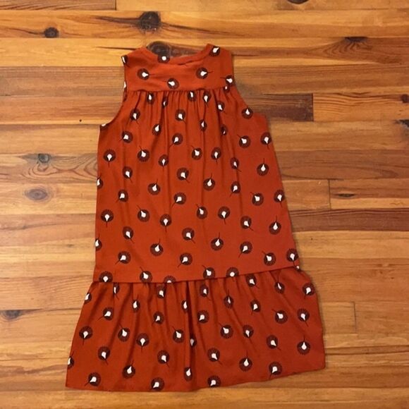 Ann Taylor Loft Sleeveless Shift Dress Womens Small Peacock Pattern - Picture 12 of 12